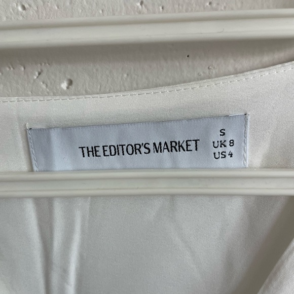 White V-neck Blouse - Picture 3 of 4